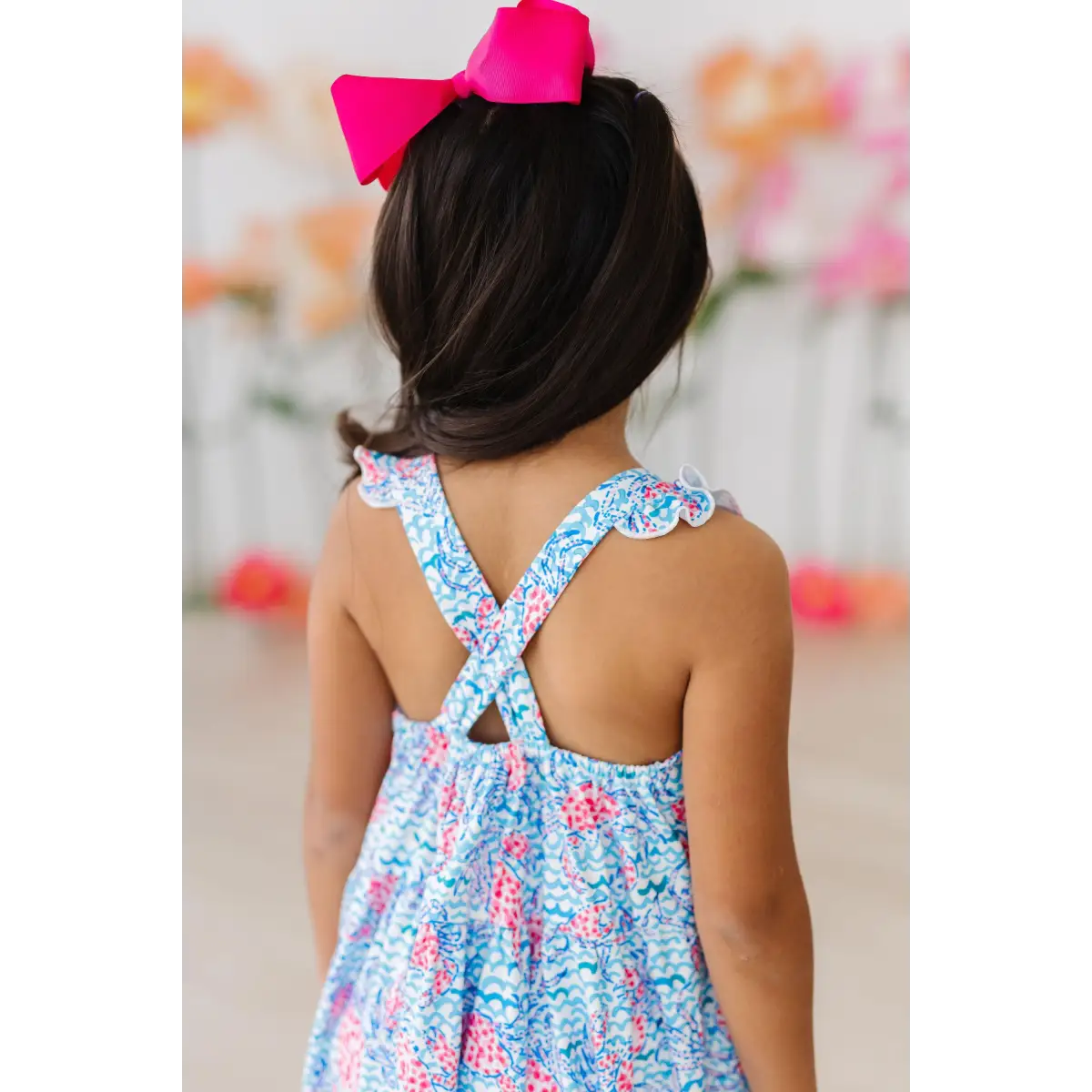 Crab Walk Ruffle Cross Back Dress - Mila & Rose ®