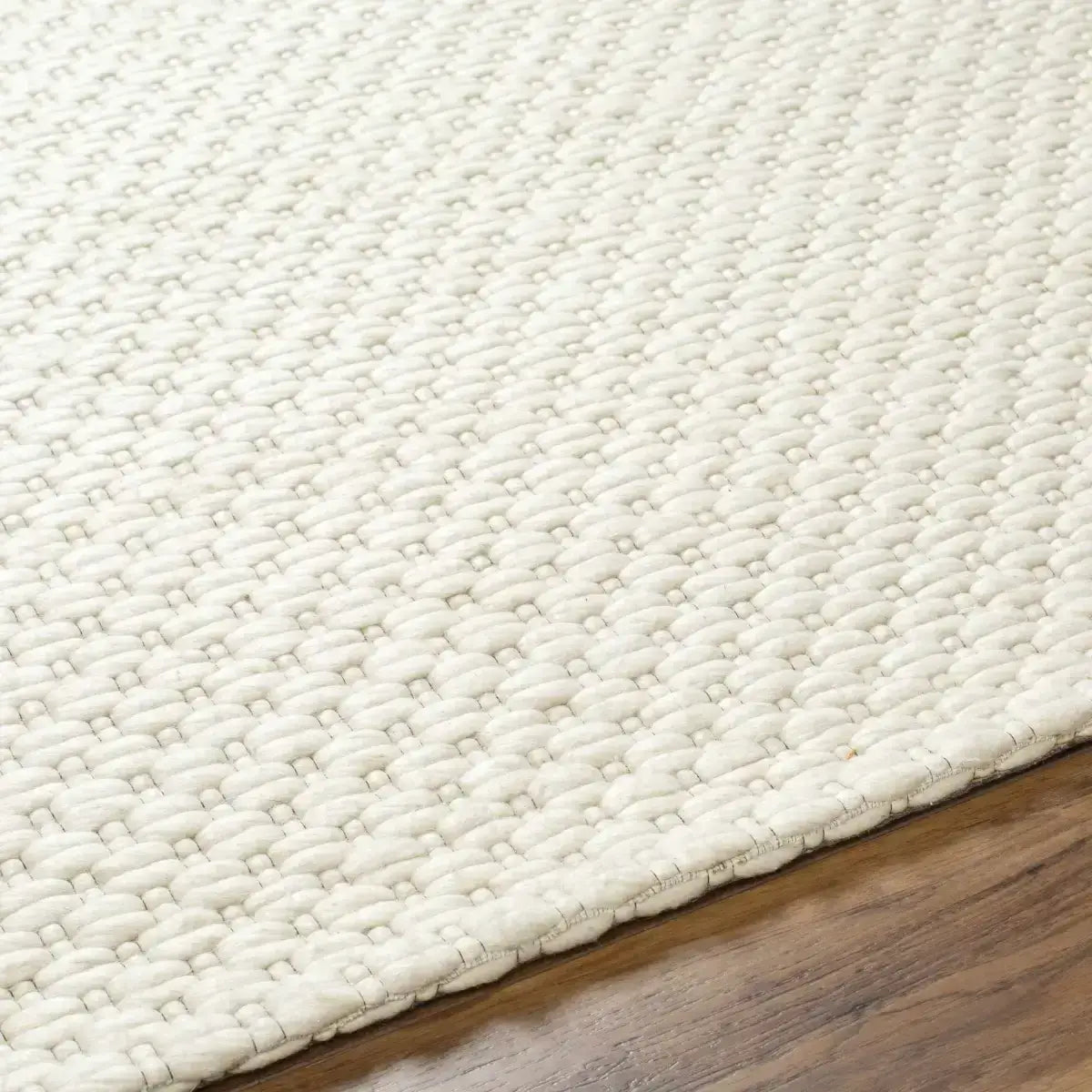 Cream Hand Woven Wool Blend Area Rug - Boutique Rugs