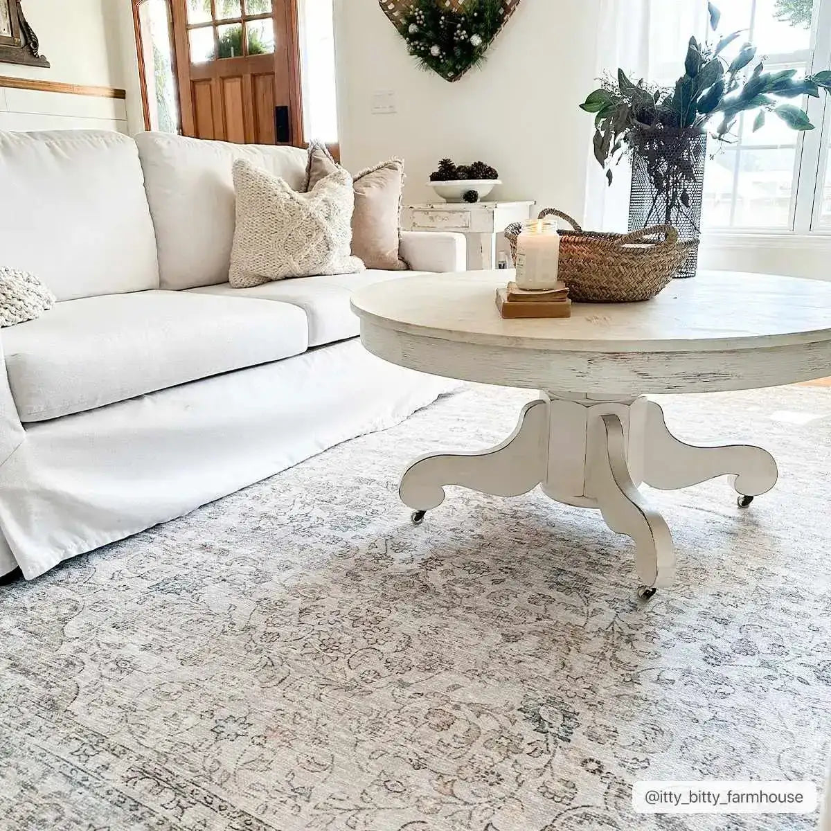 Cream Holi Washable Area Rug - Boutique Rugs