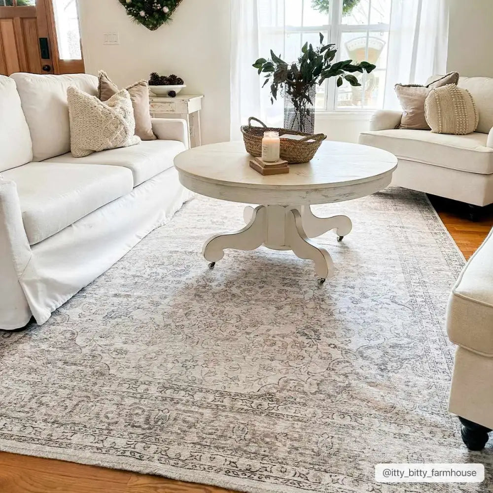 Cream Holi-2301 Washable Area Rug - Boutique Rugs