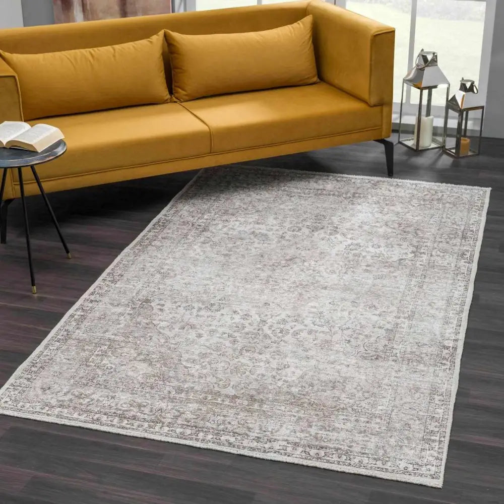 Cream Holi-2301 Washable Area Rug - Boutique Rugs