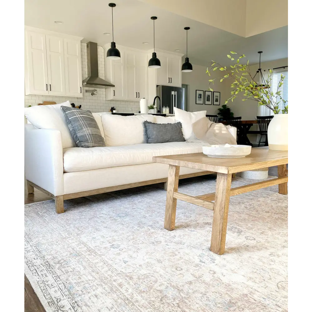 Cream Holi-2301 Washable Area Rug - Boutique Rugs