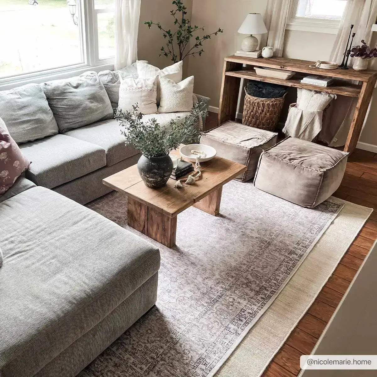 Cream Holi Washable Area Rug - Boutique Rugs