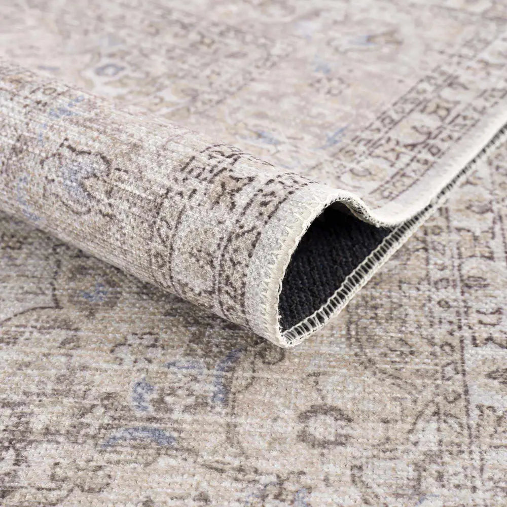 Cream Holi-2301 Washable Area Rug - Boutique Rugs