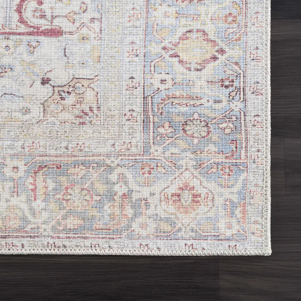 Cream Rust Leeston Vintage Washable Area Rug - Clearance - Boutique Rugs