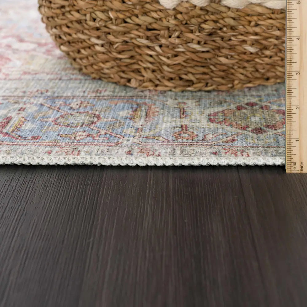 Cream Rust Leeston Vintage Washable Area Rug - Clearance - Boutique Rugs