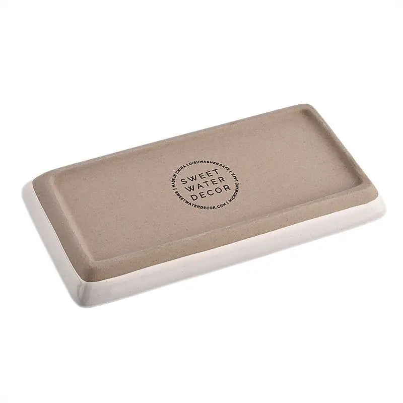 Cream Stoneware Tray - Sweet Water Decor