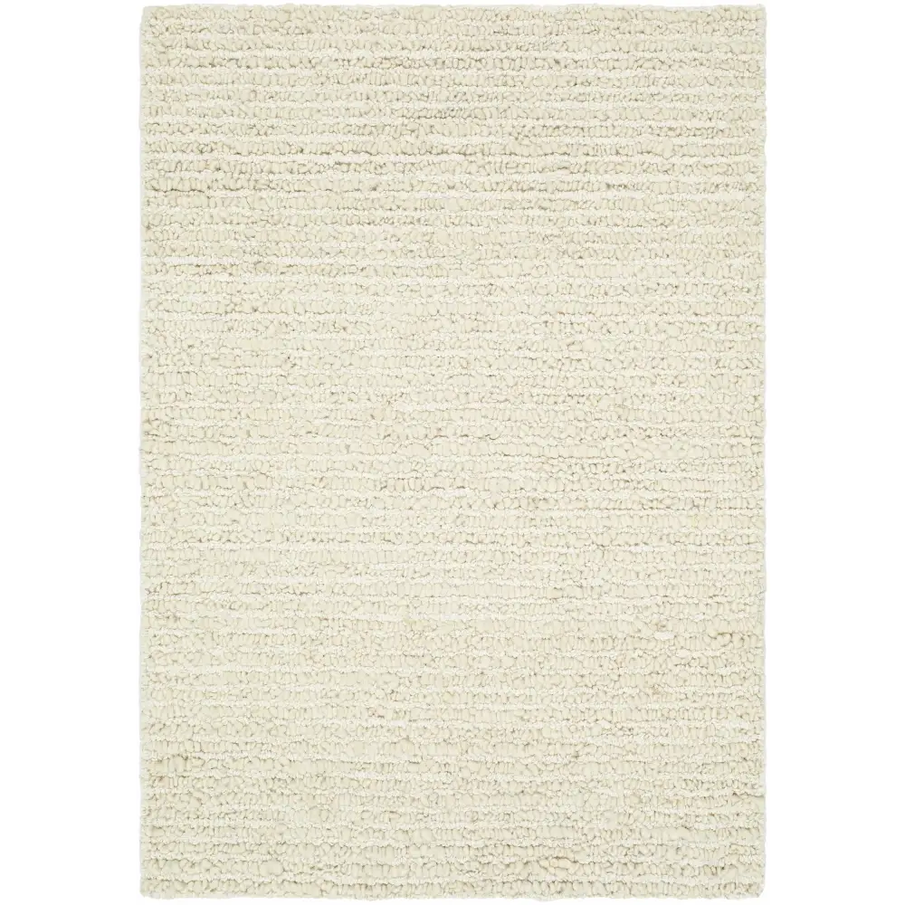 Cream Wool Area Rug - 2’ x 3’ Rectangle - Boutique Rugs
