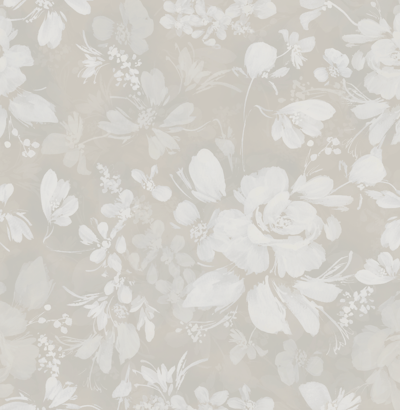Bates Wallpaper by Taddy Mikelaites - Sample 1 foot by 1 foot / Cream and Taupe - Loomwell Home Goods