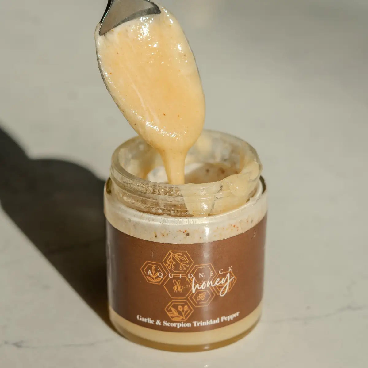 Creamed Honey - Hot Garlic Infused - Aquidneck Honey