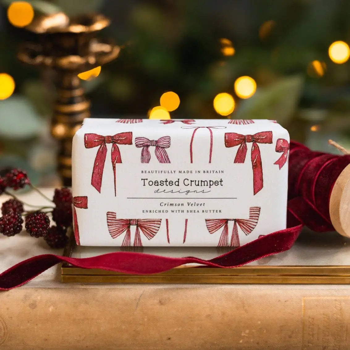 Luxury Bar Soap - Crimson Velvet Holiday - Toasted Crumpet (We Pay All US Duties & Tariffs)