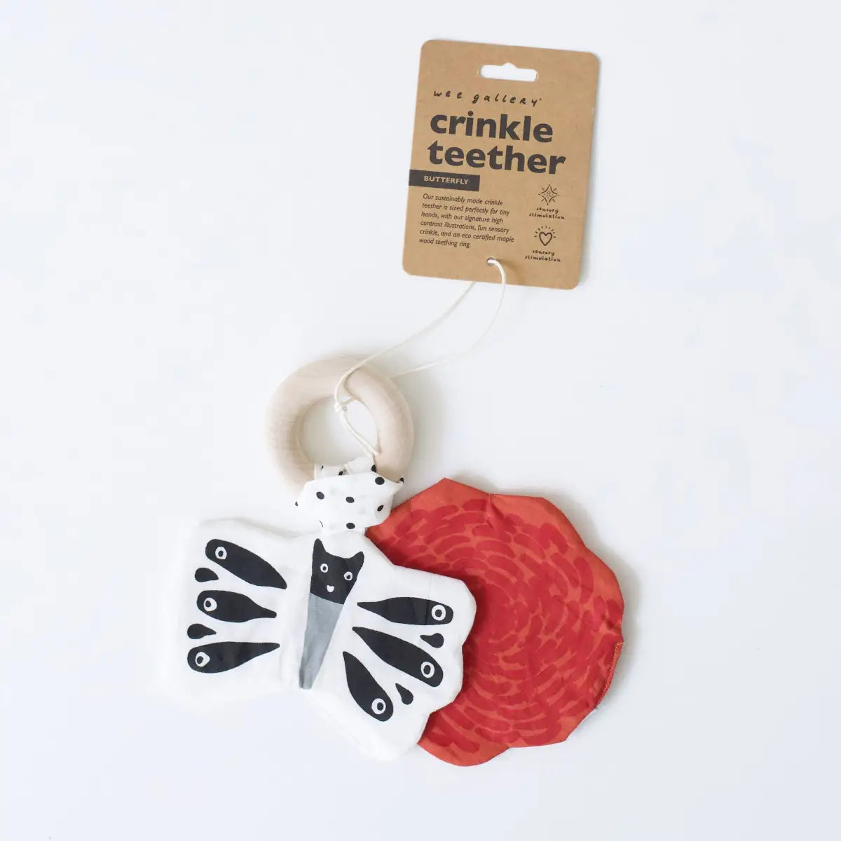 Crinkle Teether - Butterfly - Wee Gallery