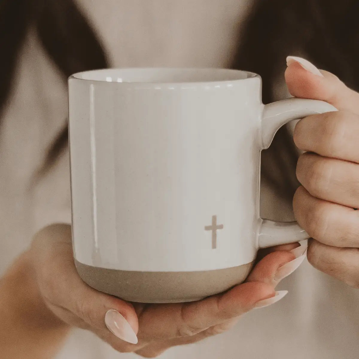 Cross 14oz. Stoneware Coffee Mug - Sweet Water Decor