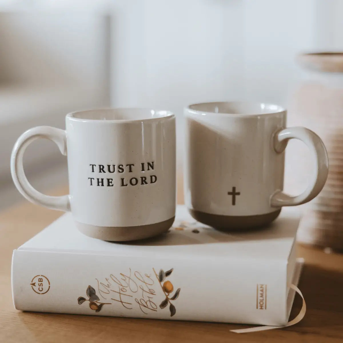 Cross 14oz. Stoneware Coffee Mug - Sweet Water Decor