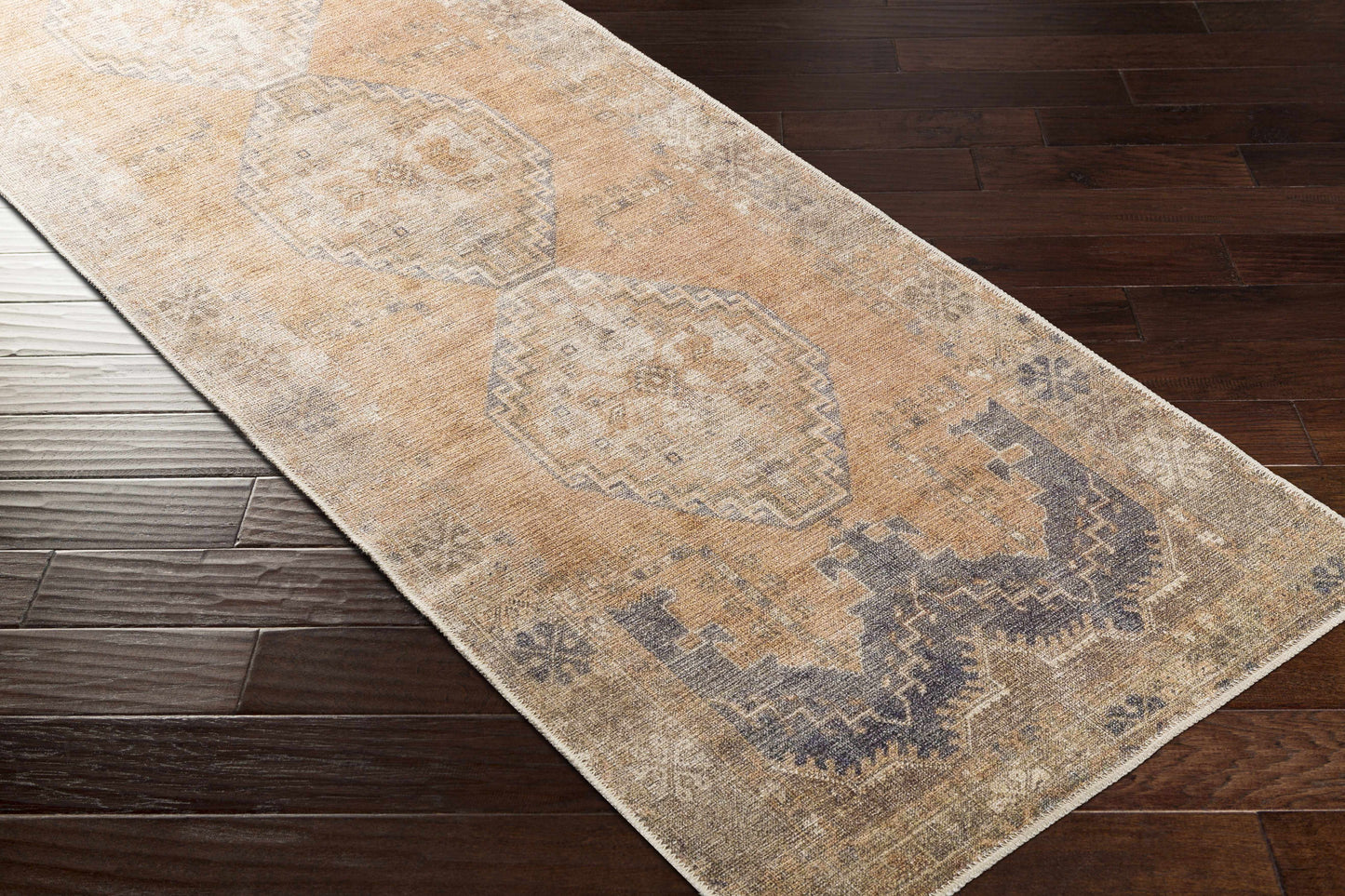 Carrabelle Peach Washable Area Rug - Clearance - Boutique Rugs