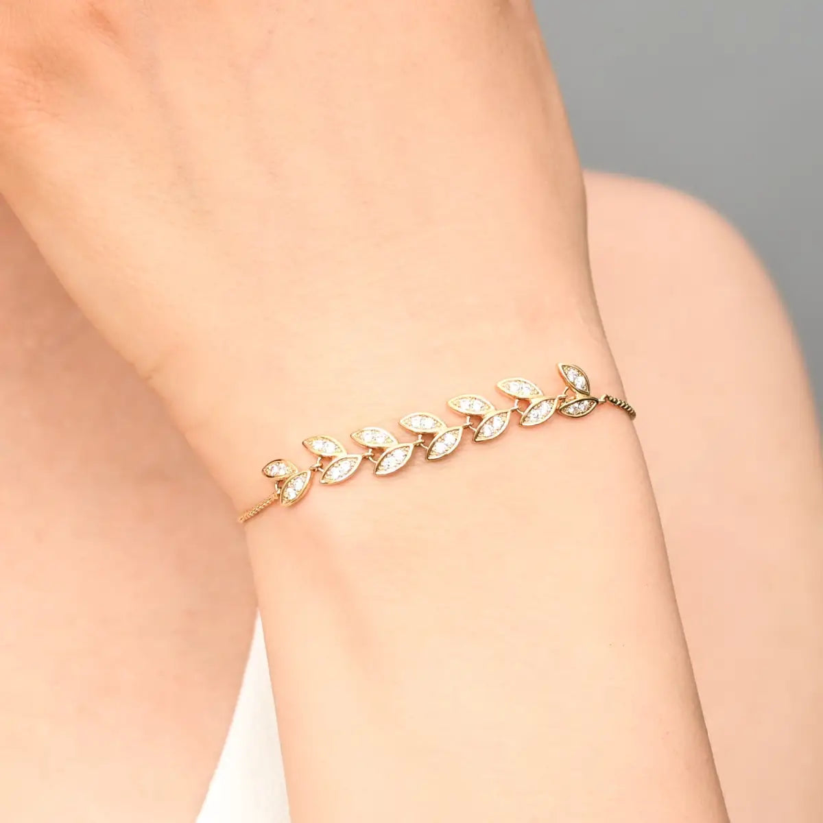 Crystal Vine Zircon and Gold Bracelet - Starfish Project