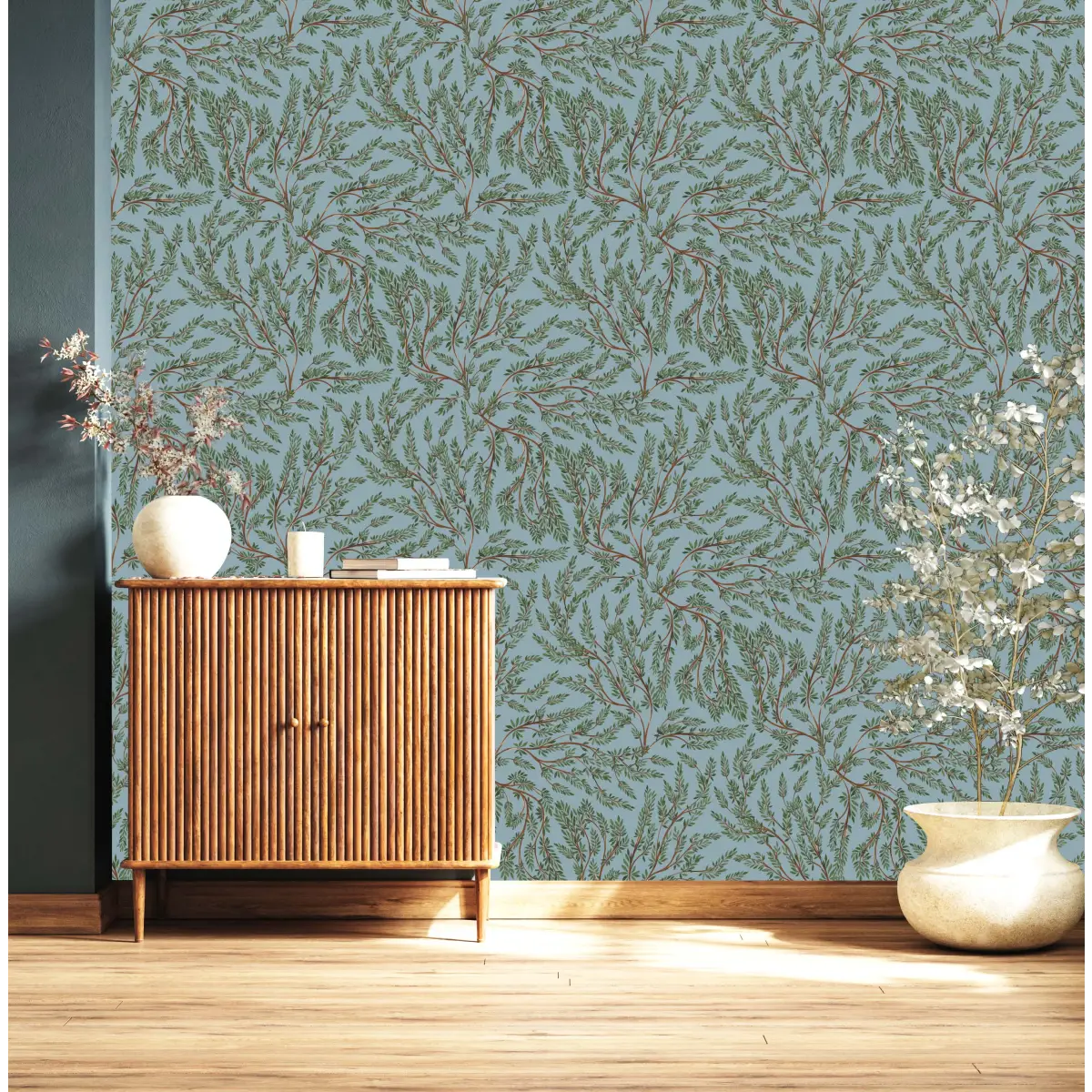 Cullen Wallpaper - Natural Trees - Loomwell Home Goods