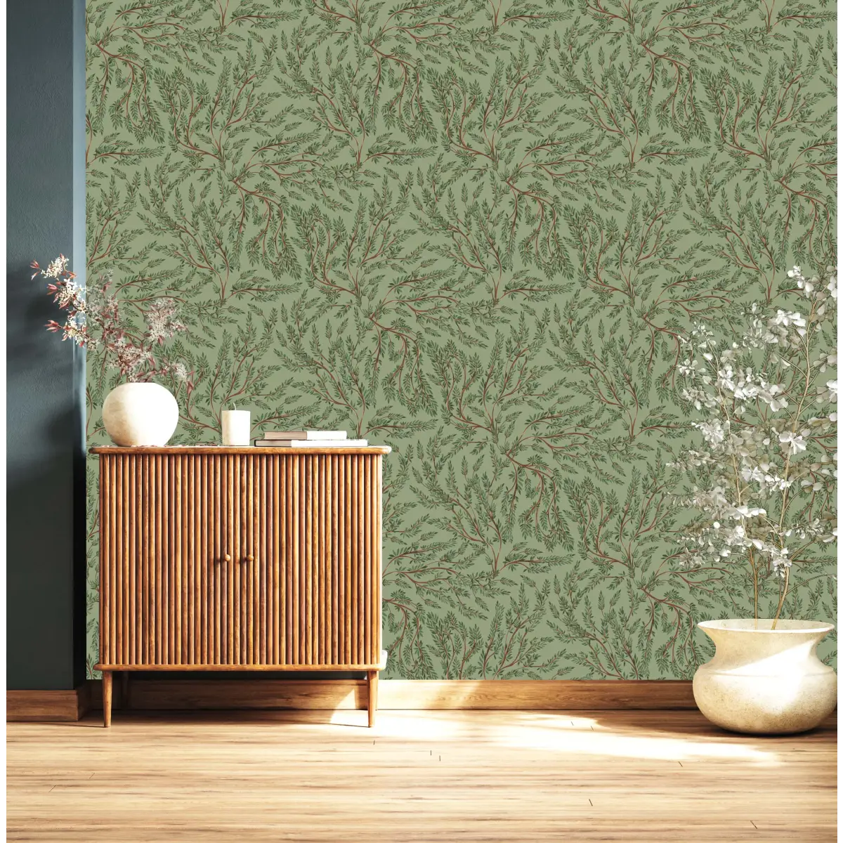 Cullen Wallpaper - Natural Trees - Loomwell Home Goods