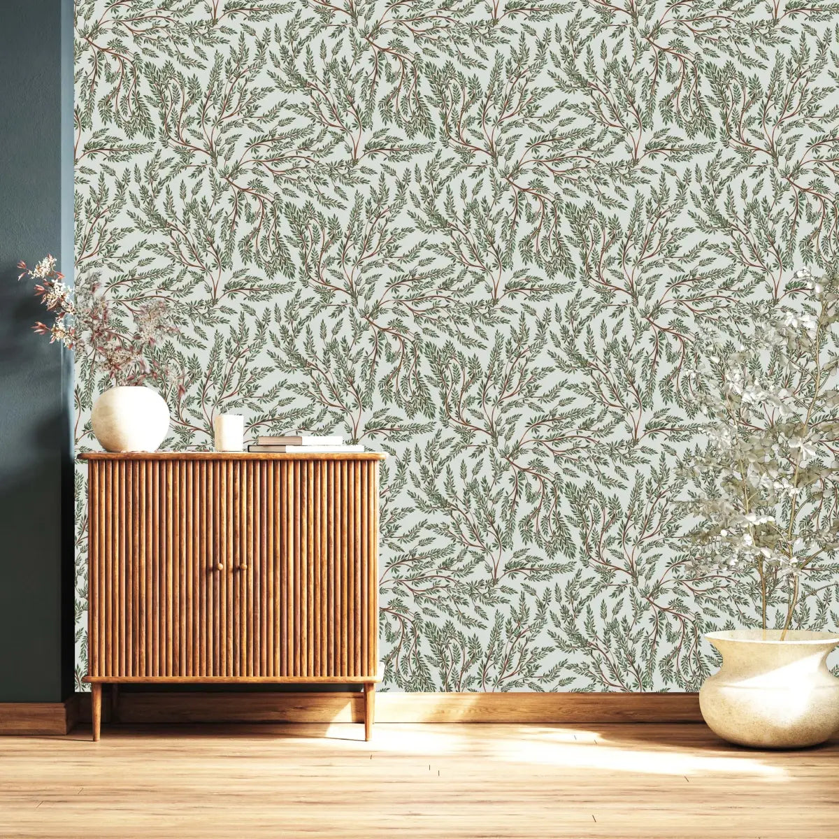 Cullen Wallpaper - Natural Trees - Loomwell Home Goods