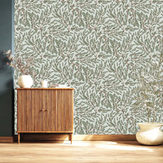 Cullen Wallpaper - Natural Trees - Loomwell Home Goods