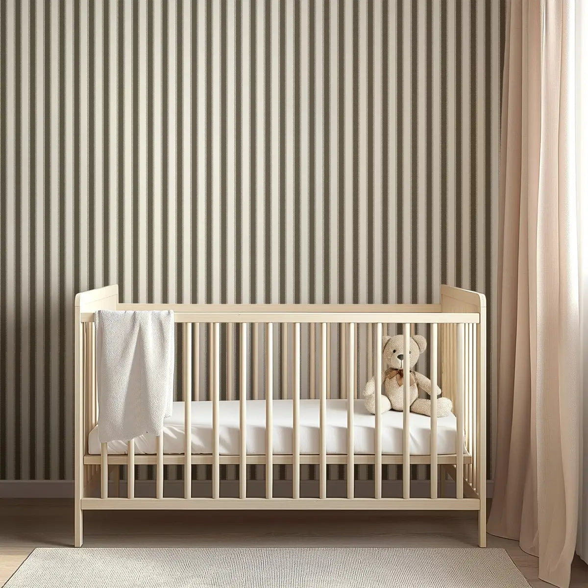 Curt Wallpaper - Neutral Stripe - by Hailey Kiefer Designs - Loomwell Home Goods