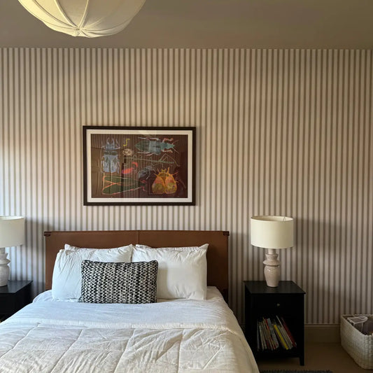 Curt Wallpaper - Neutral Stripe - by Hailey Kiefer Designs - Loomwell Home Goods