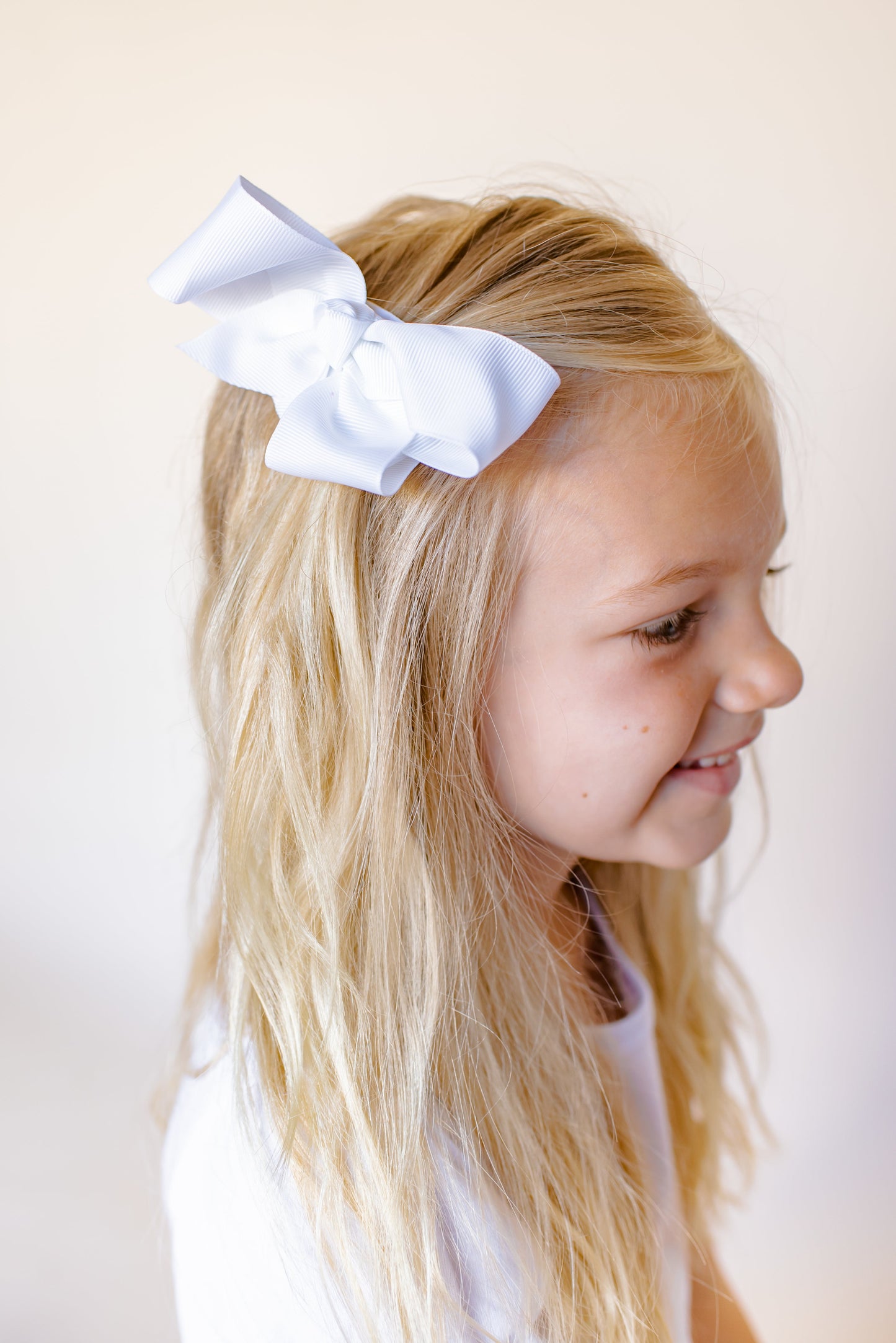 Solid Hair Bows - White / 4’’ - ARB Blanks