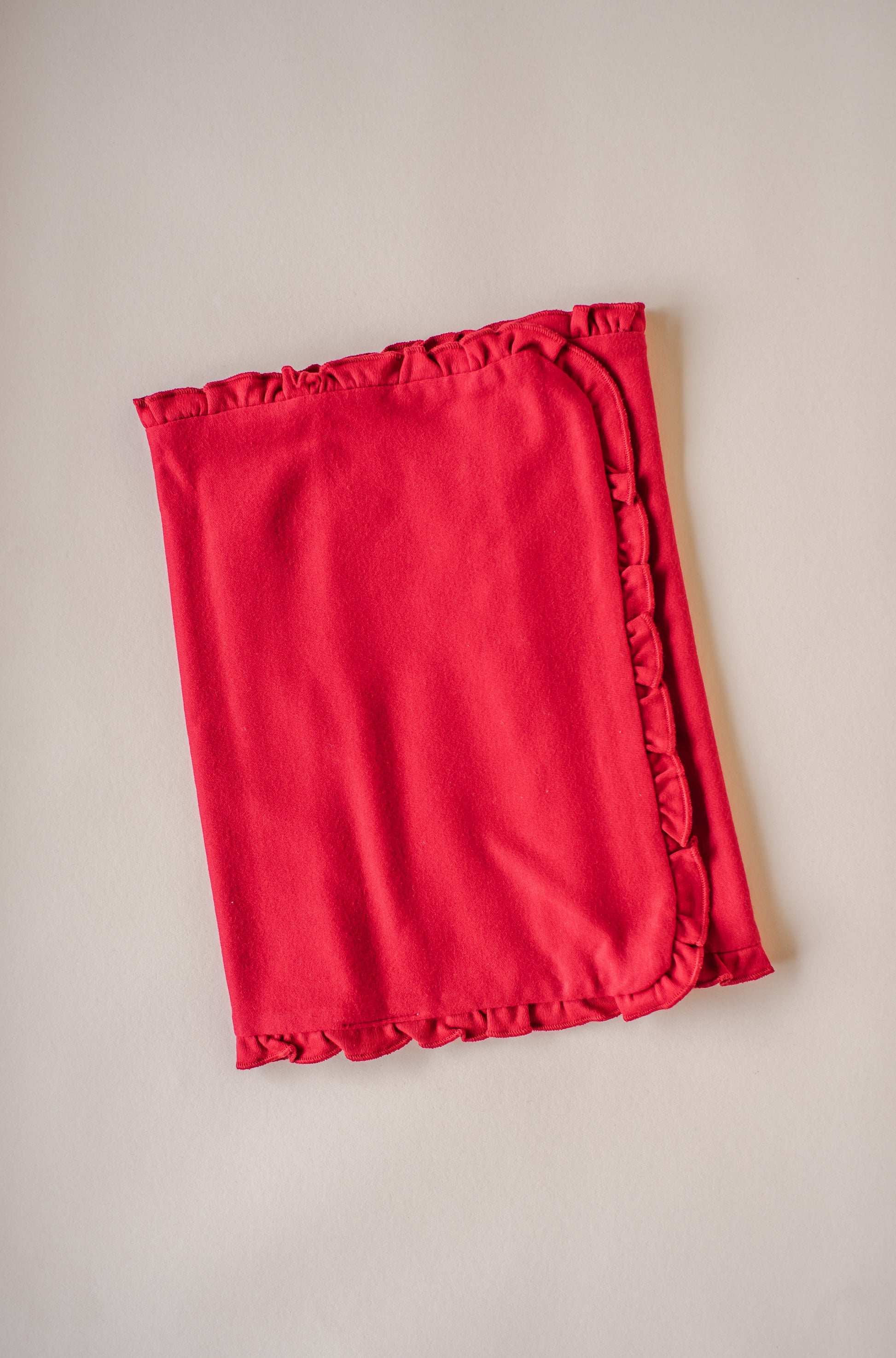 Ruffle Burp Cloths - Red / One Size - ARB Blanks