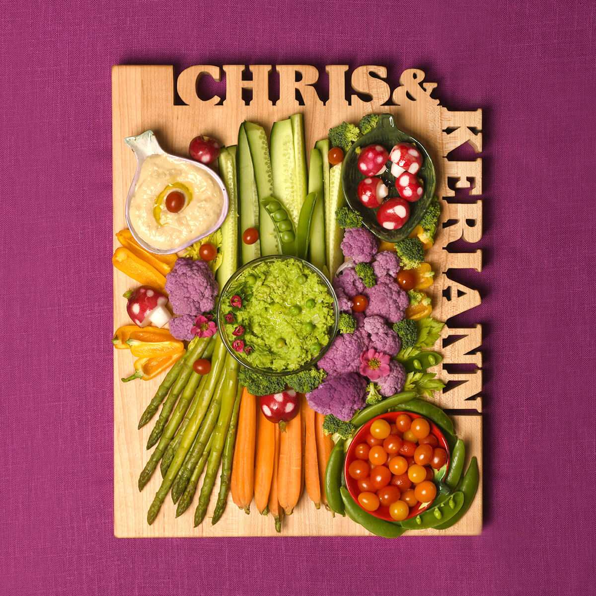 Personalized Cutting Board - Rectangle Top and Side - Words with Boards LLC