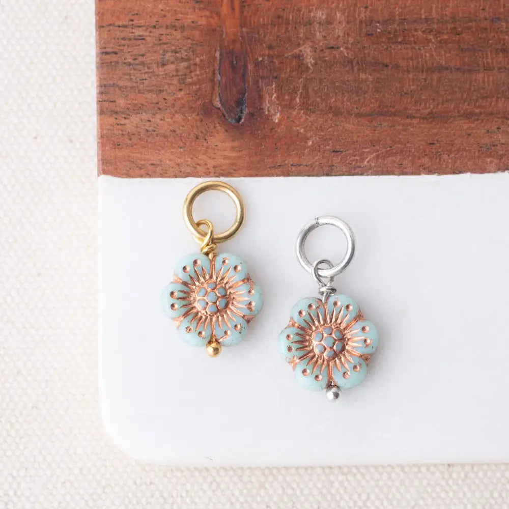 Czech Glass Flower Bead Charm - Bel Kai