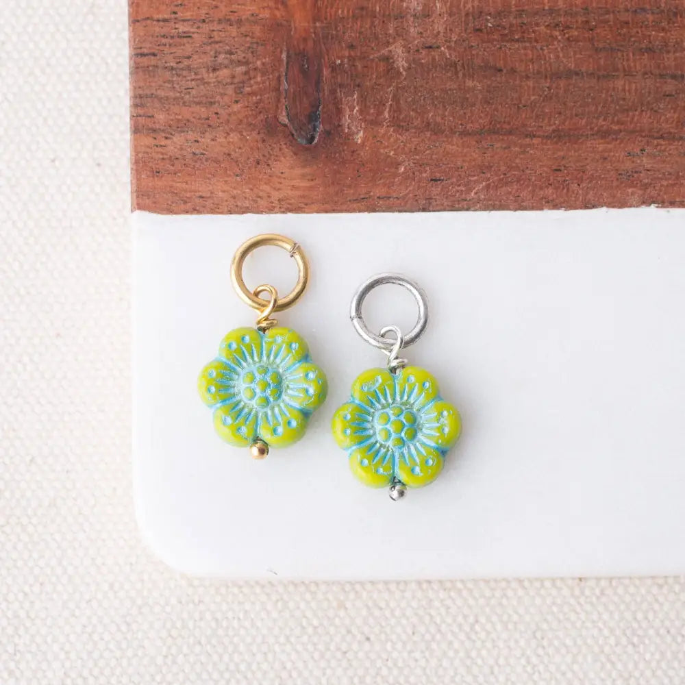 Czech Glass Flower Bead Charm - Bel Kai