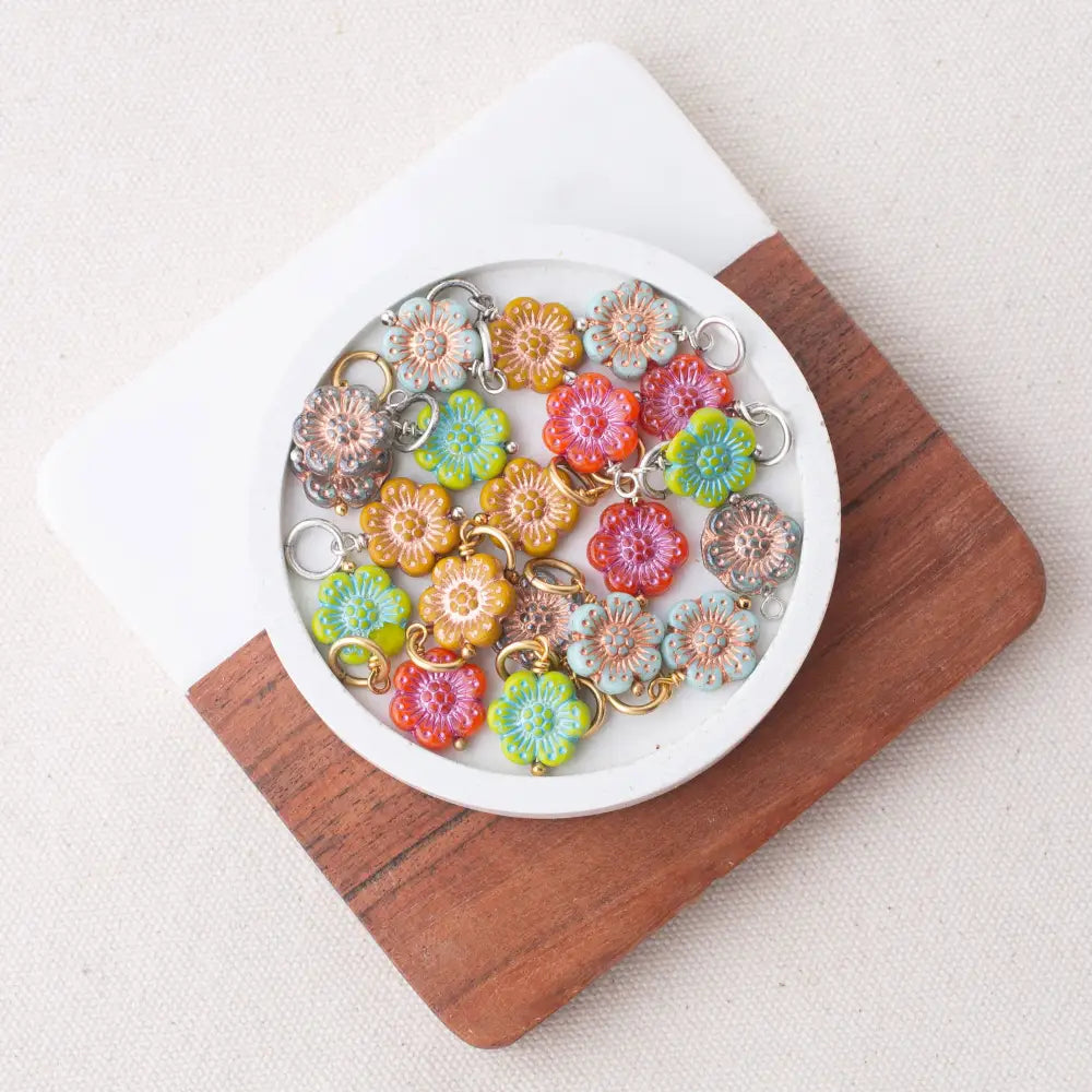 Czech Glass Flower Bead Charm - Bel Kai