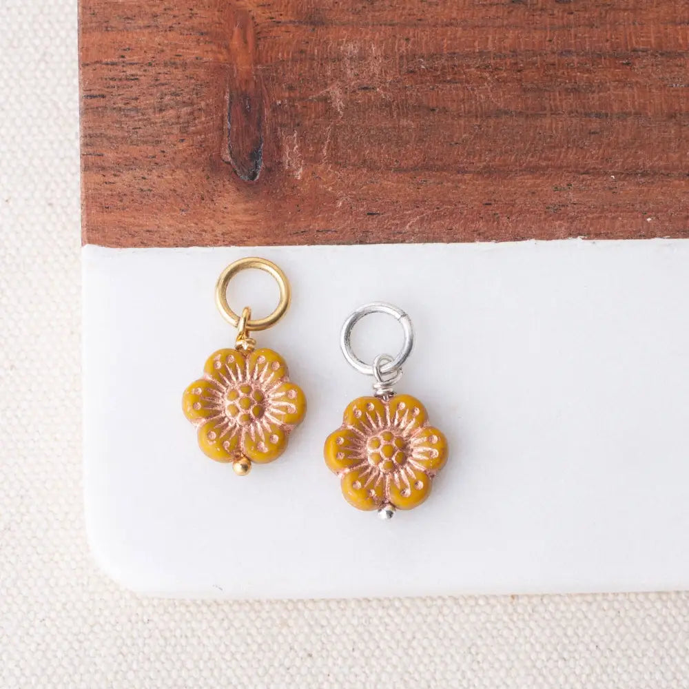 Czech Glass Flower Bead Charm - Bel Kai