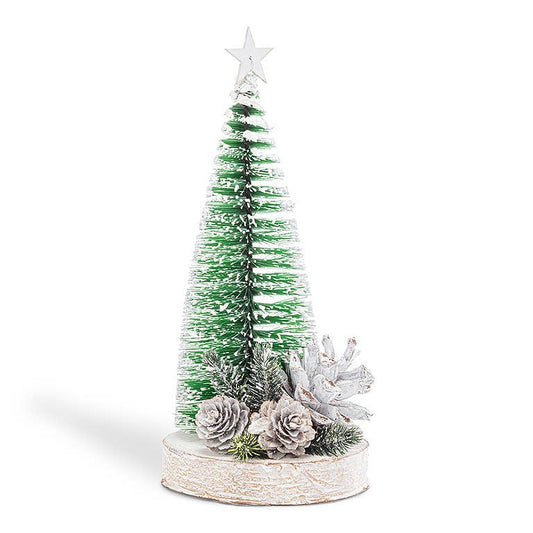 Brush Tree W/Pinecones - Silver - 9’’H - Abbott