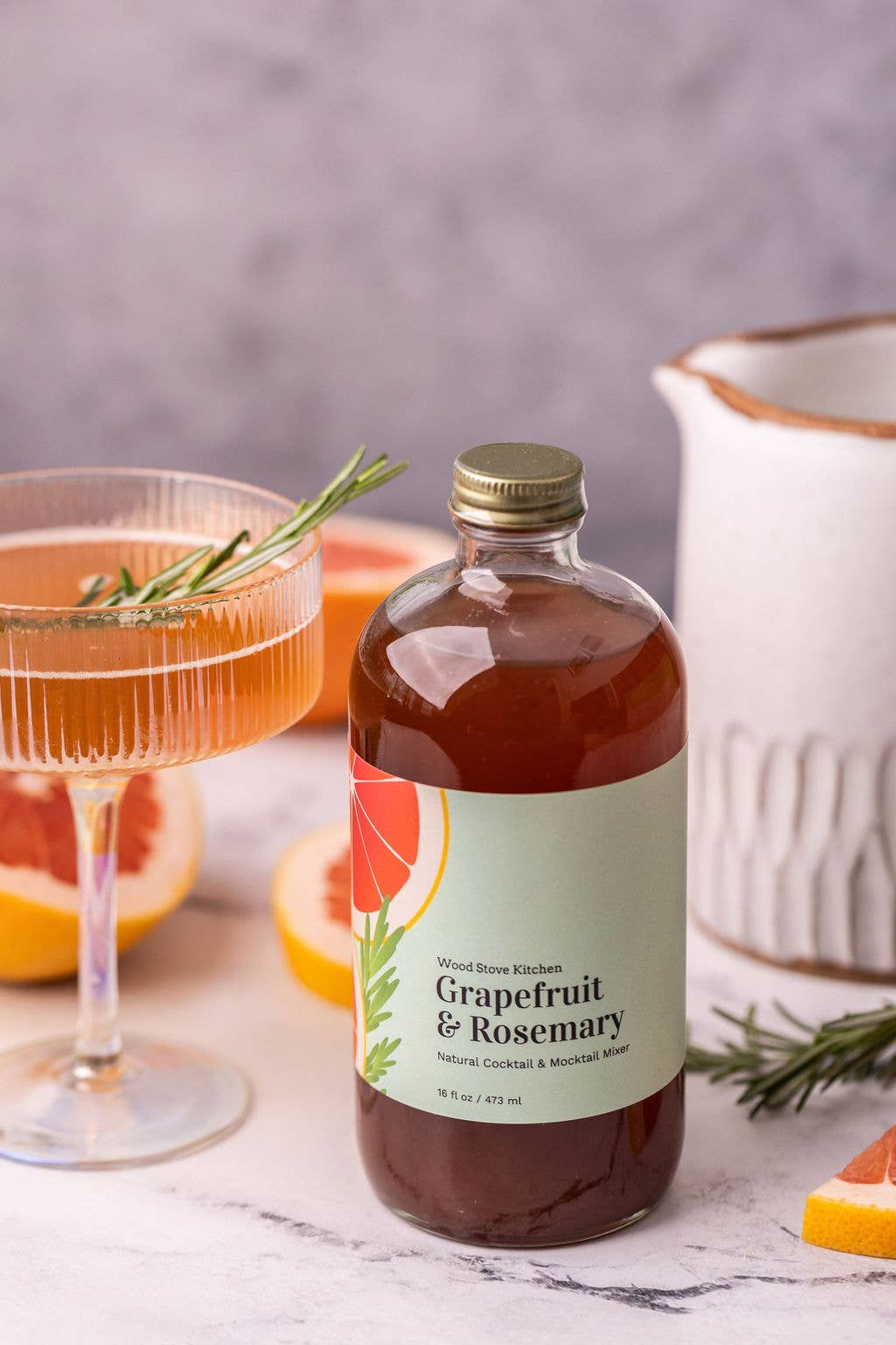 Grapefruit Rosemary Cocktail and Mocktail Mixer