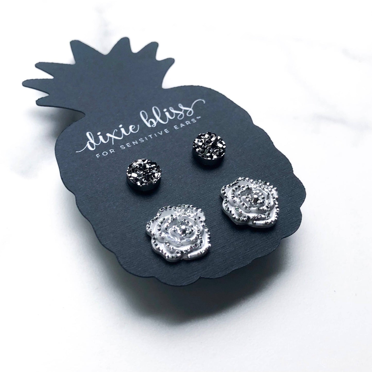 Pendientes Bernadette Roses, 2 pares