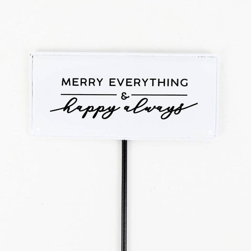 Merry Everything - Plant Pick - Christmas Decor - Devanie At Home (Formerly Adams & Co.)
