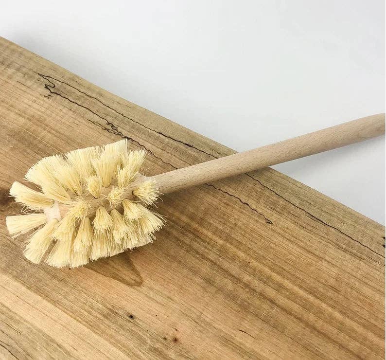 Wooden Toilet Brush Set - Natural, Eco-Friendly - includes stand