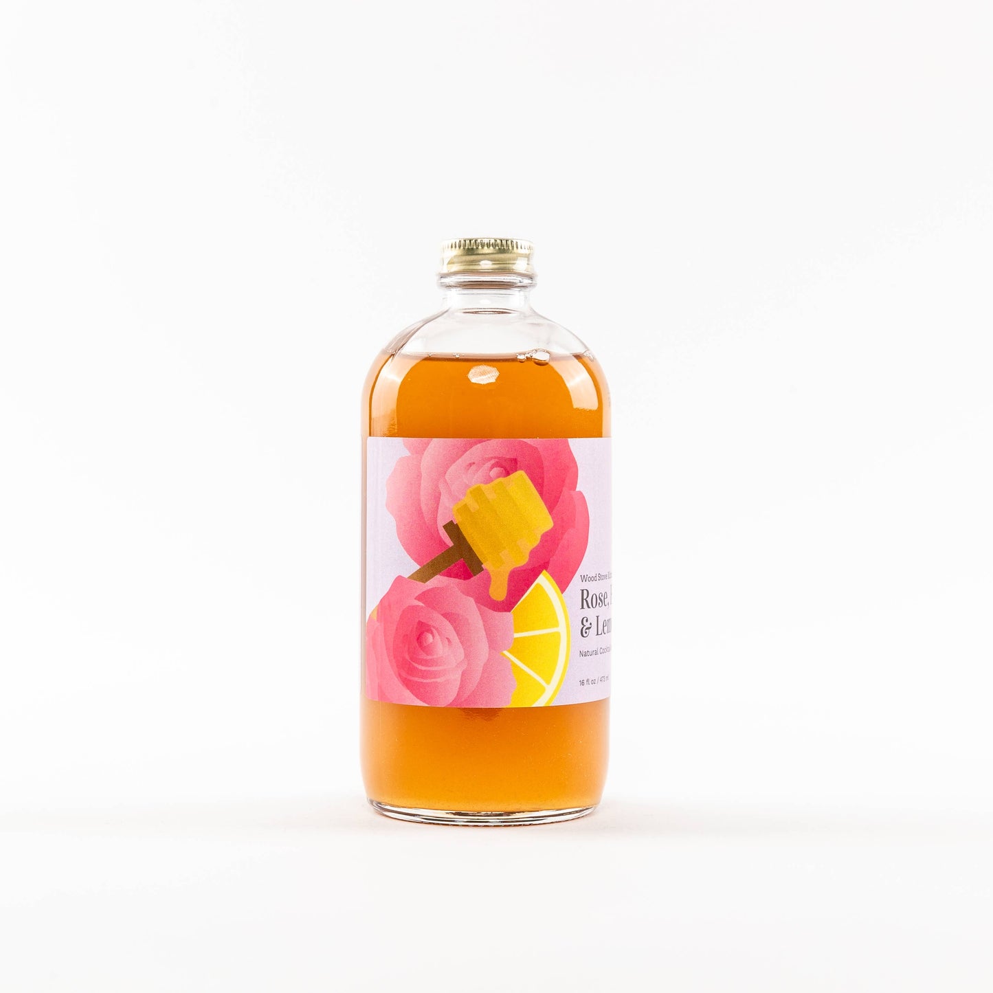 Mélangeur à cocktail et à cocktail sans alcool au citron et au miel de rose, 16 fl oz