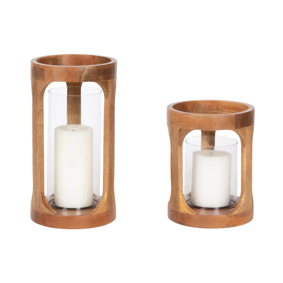 Dahl Candle Holder Set - Modern Wood - kateandlaurel