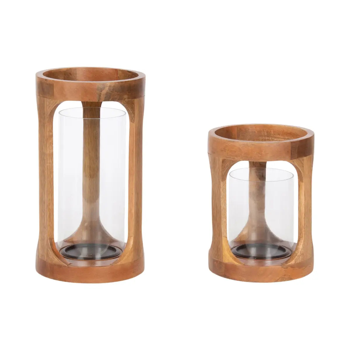 Dahl Candle Holder Set - Modern Wood - kateandlaurel