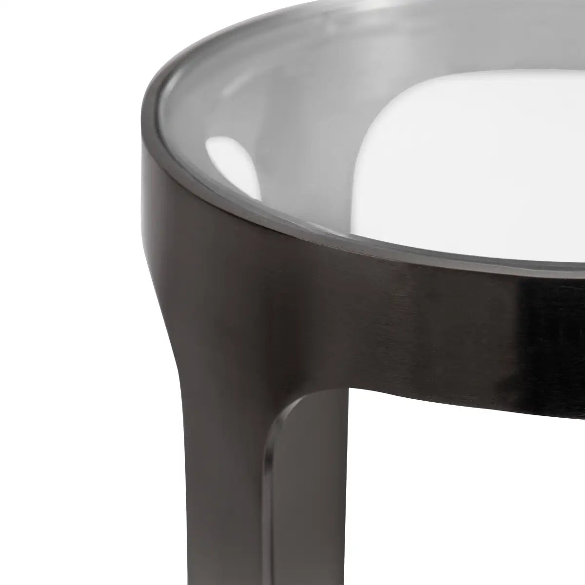 Dahl Modern Accent Table or Plant Stand - Brushed Metal - kateandlaurel