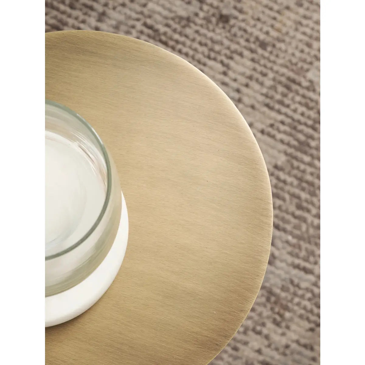 Dahl Modern Accent Table or Plant Stand - Brushed Metal - kateandlaurel