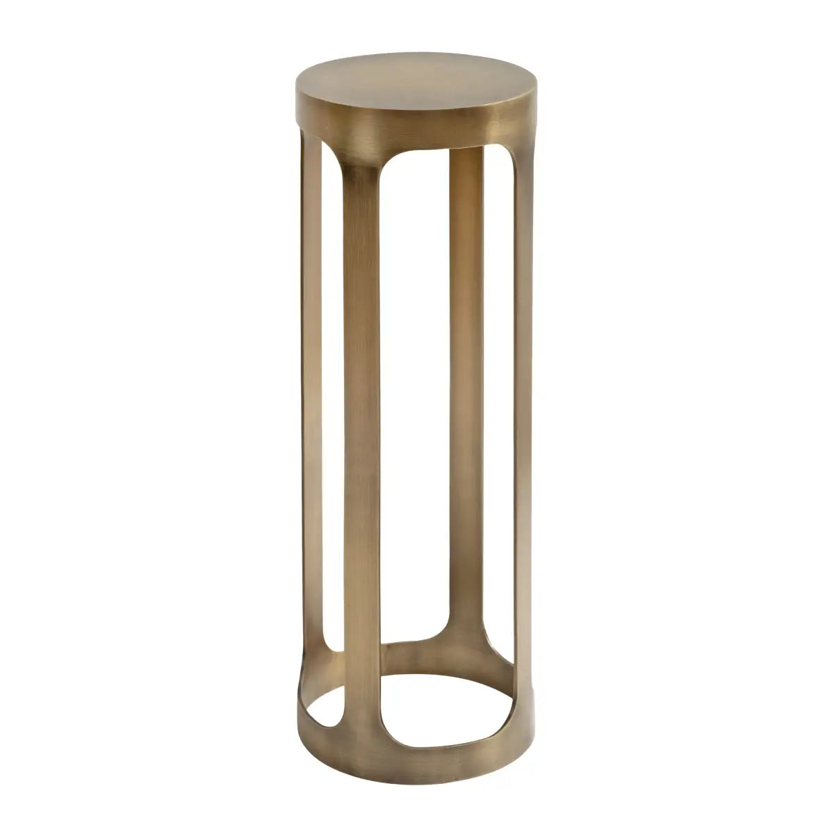 Dahl Modern Accent Table or Plant Stand - Brushed Metal - Gold - kateandlaurel