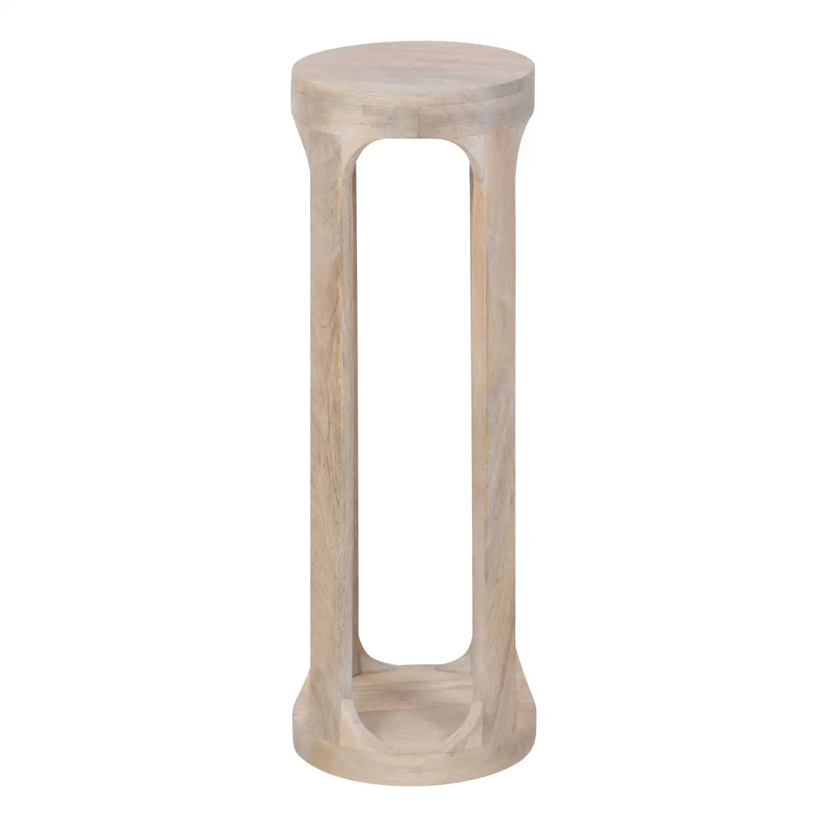 Dahl Modern Accent Table or Plant Stand - Round Wood - kateandlaurel