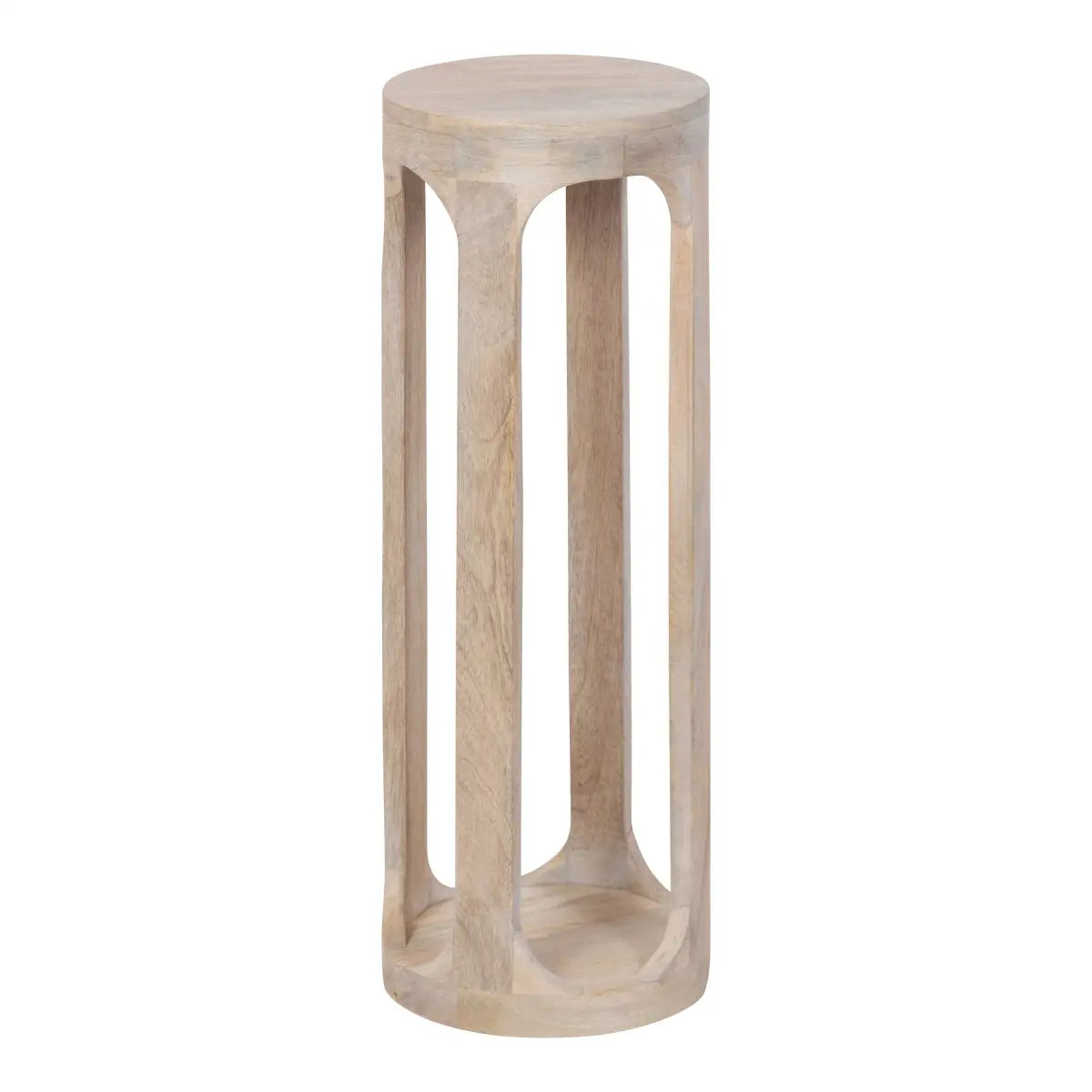 Dahl Modern Accent Table or Plant Stand - Round Wood - kateandlaurel