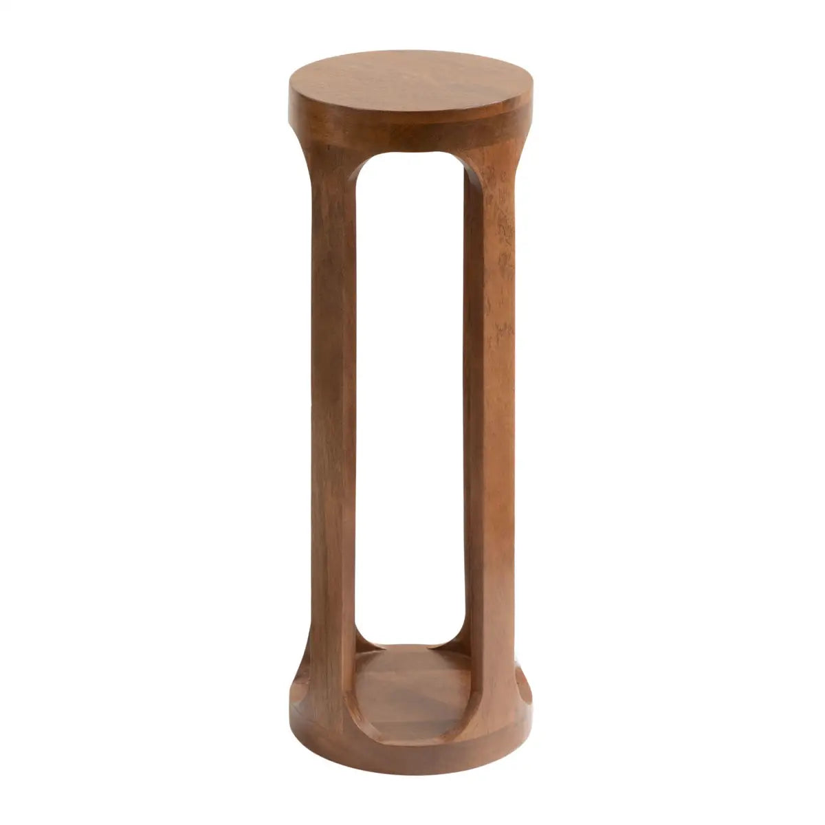 Dahl Modern Accent Table or Plant Stand - Round Wood - kateandlaurel