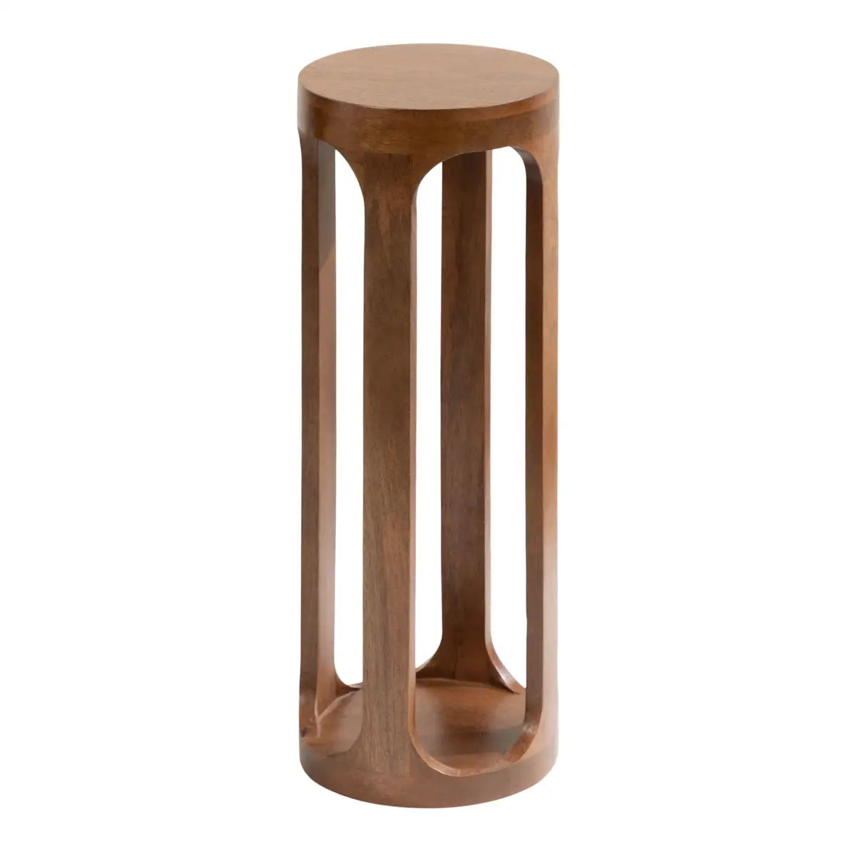 Dahl Modern Accent Table or Plant Stand - Round Wood - kateandlaurel
