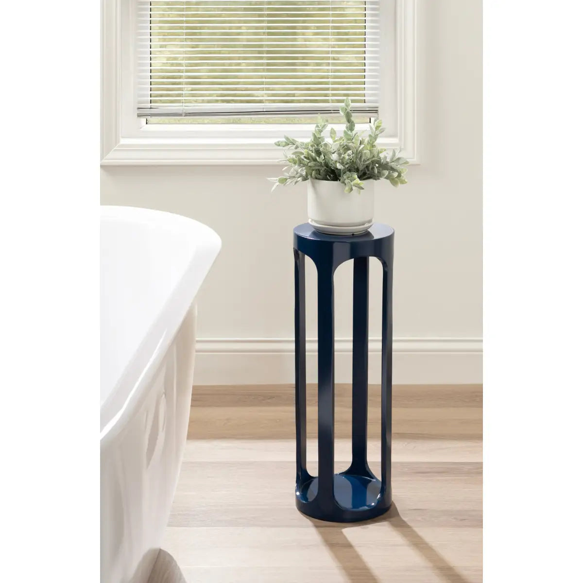 Dahl Modern Accent Table or Plant Stand - Round Wood - kateandlaurel