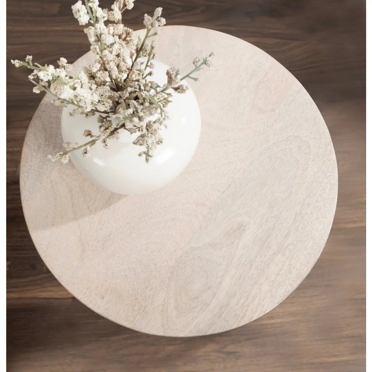 Dahl Modern Accent Table or Plant Stand - Round Wood - kateandlaurel